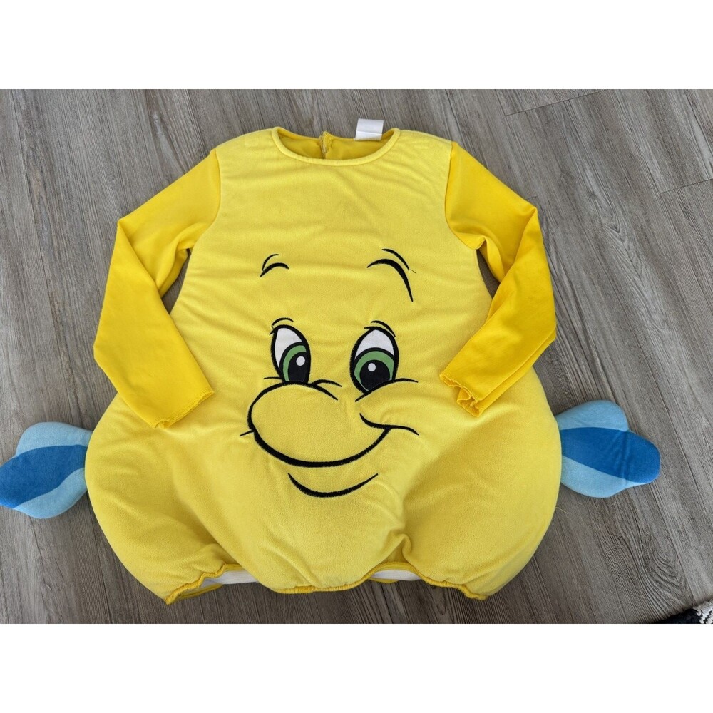 Disney Little Mermaid Flounder Costume Kids Size 5 6T Halloween Fish